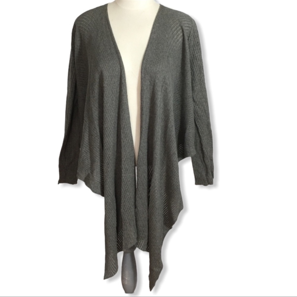 Eileen Fisher 100% Cotton Open Draped Cardigan